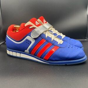 Adidas PowerLift 2.0 Mens Shoes Sz 13 Blue Red Lace Up Low Top Round Toe